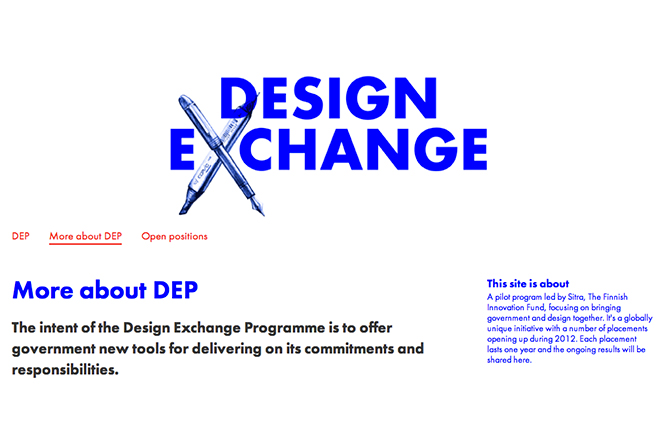 디자인과 정부, 새로운 협력의 시작 - Design Exchange Programme